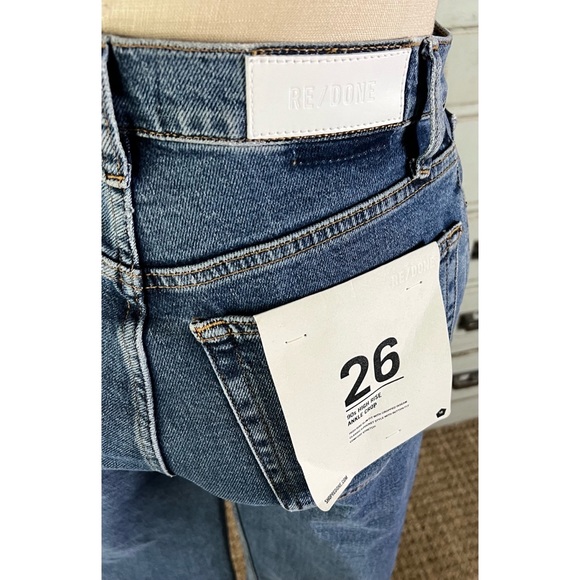 Redone Re/Done 90’s High Rise Ankle Crop Jeans 26 - Picture 13 of 14